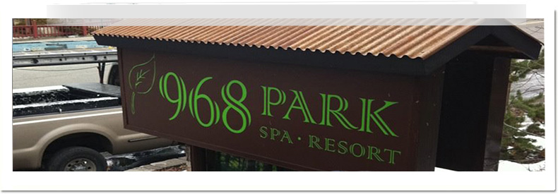 969 Park Backlit Sign South lake Tahoe