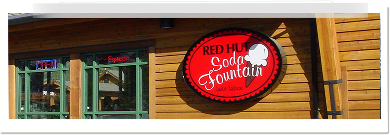 Red Hut Backlit Sign South Lake Tahoe